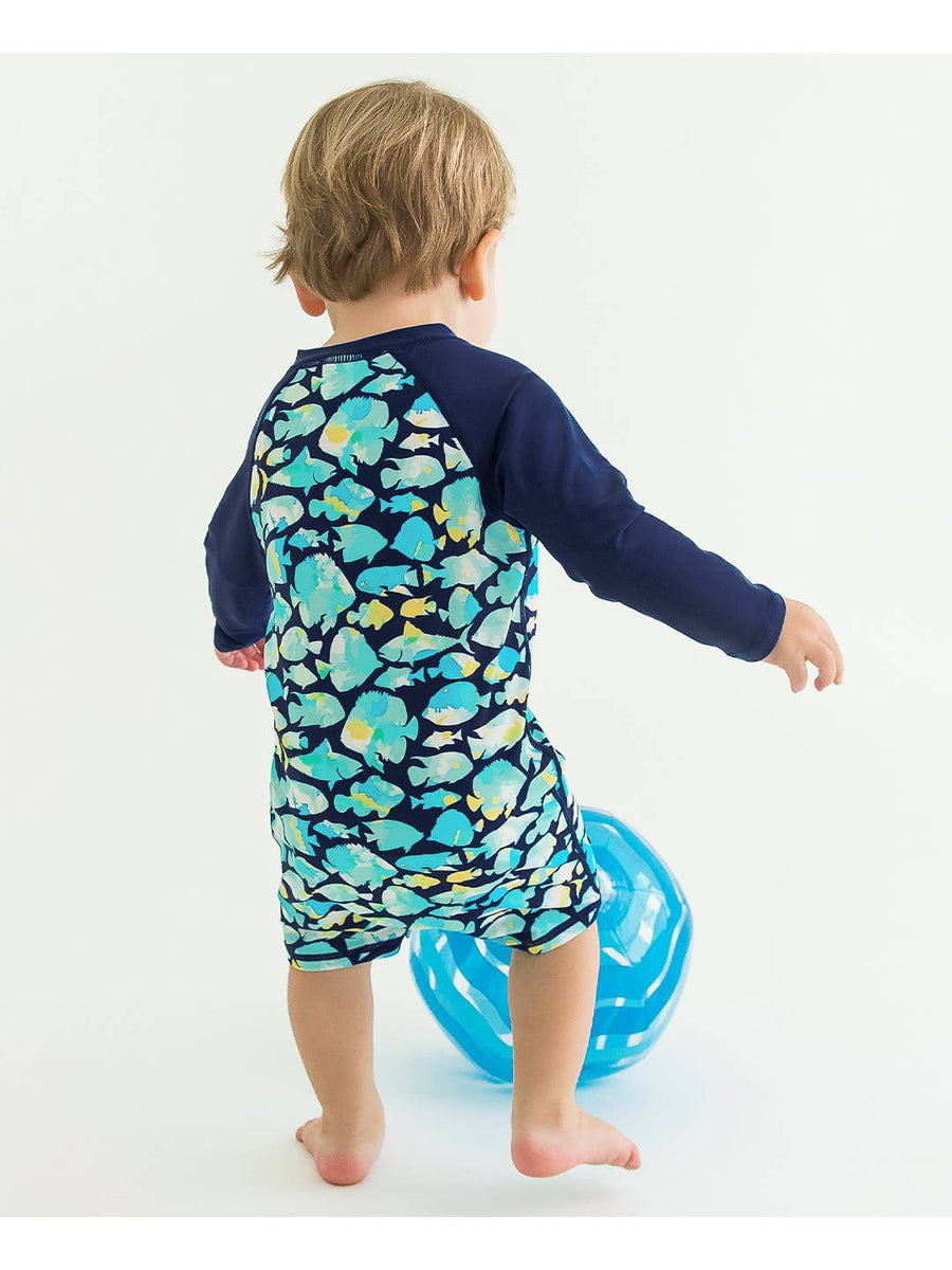 Fish Friends Long Sleeve Sunsuit
