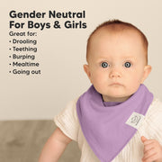 Organic Cotton Bandana Bibs - Lilac