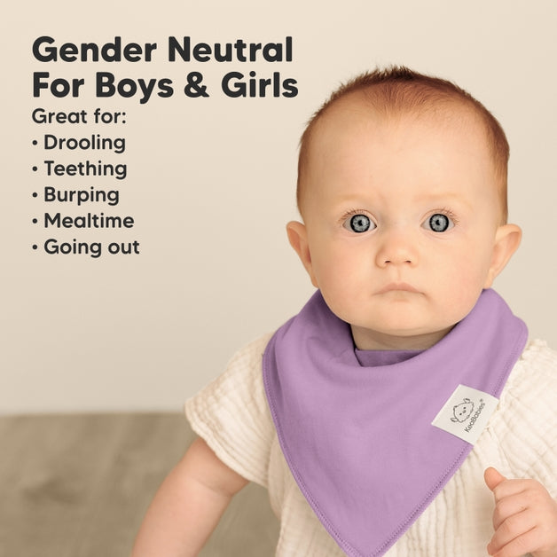 Organic Cotton Bandana Bibs - Lilac