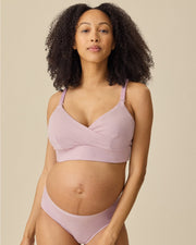 SoftStretch Cotton Nursing Bra - Lilac Mist