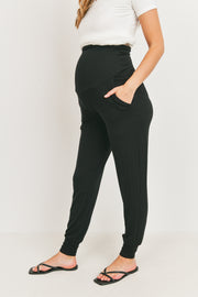 Full Panel Knit Jogger - Black