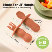 4 Pack Silicone Baby Spoon and Fork Set