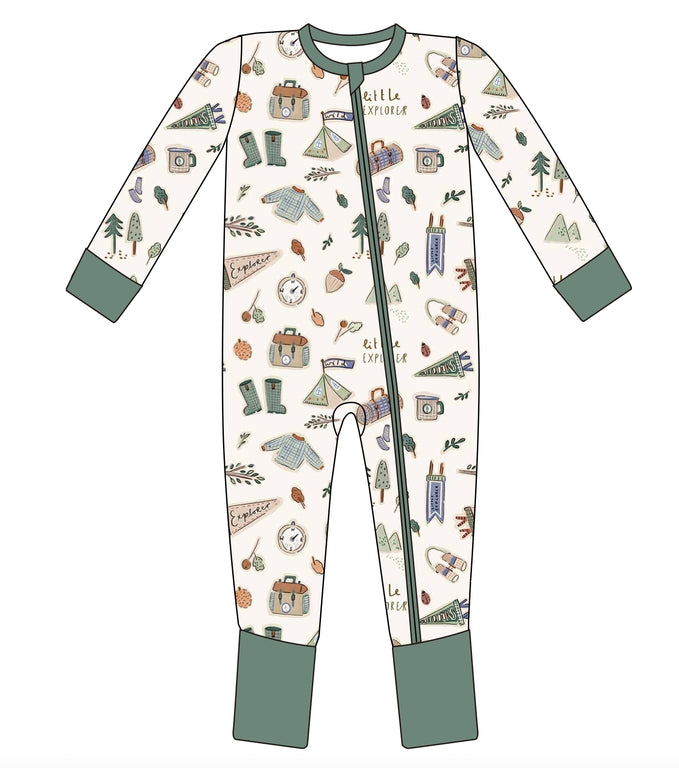 Bamboo Convertible Footie - Little Explorer