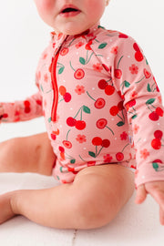 Rash Guard Swimsuit - Cherry On Top