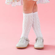 Scalloped Knee High Socks  - Various Colors and Sizes