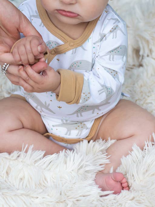Shoulder Snap Long Sleeve Onesie - Ari Aardvark