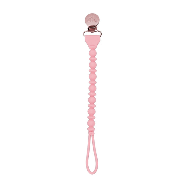 Beaded Sweetie Strap Silicone One Piece Pacifier Clip - Various Colors