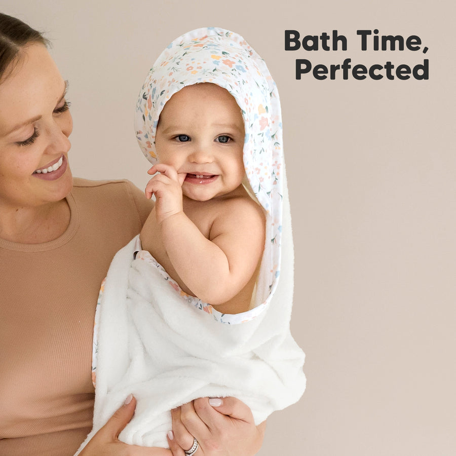 Luxe Baby Hooded Towel - Wildflowers
