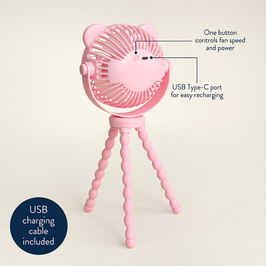 Itzy Breeze Stroller Fan - Pink