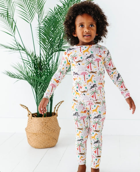 Two Piece Pajama Set - Safari