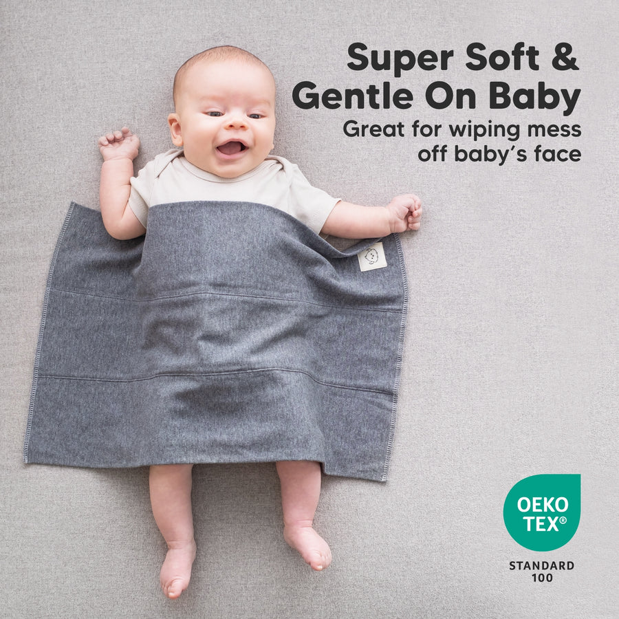 Organic 6 Pack Shea Burp Cloths - Neutrals