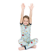 Bamboo Two Piece Long Sleeve Pajamas - Play Ball Baseball