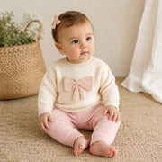 Ella Bow Knit Baby Pullover Sweater