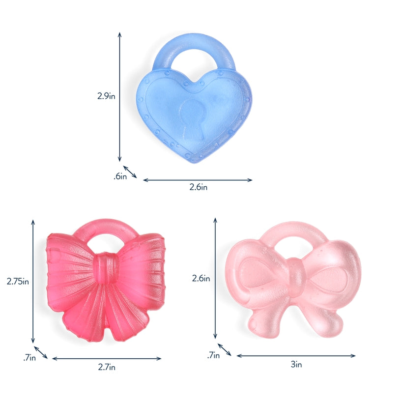 Cutie Coolers Water Filled Teethers (3 Pack) - Bow