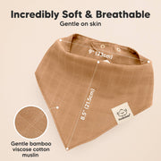 8 Pack Lumi Organic Cotton Muslin Bandana Bibs - Mirage