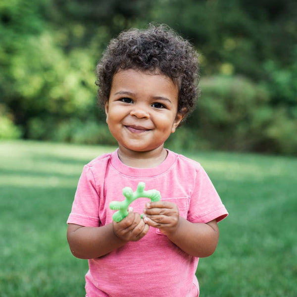 Silicone Front & Side Teether - Light Sage