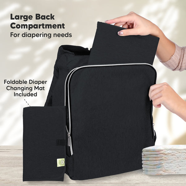 Explorer Diaper Backpack - Trendy Black