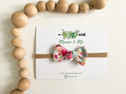 Tied Bow on Nylon Headband - Various Colors