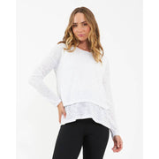 Jazmin Long Sleeve Nursing Top - White