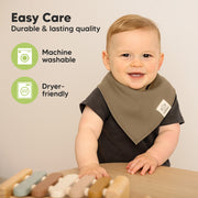 8 Pack Organic Cotton Bandana Bibs - Terracotta