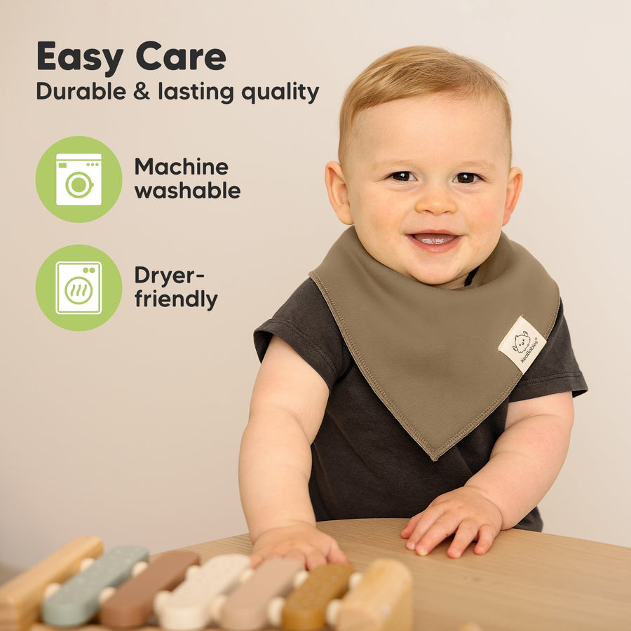 8 Pack Organic Cotton Bandana Bibs - Terracotta