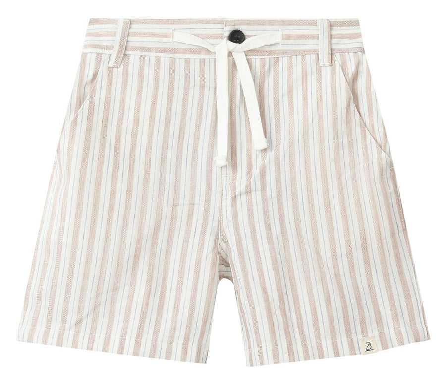 Crew Woven Shorts - Beige Stripe