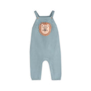 Lion Applique Sweater Knit Baby Overall Set