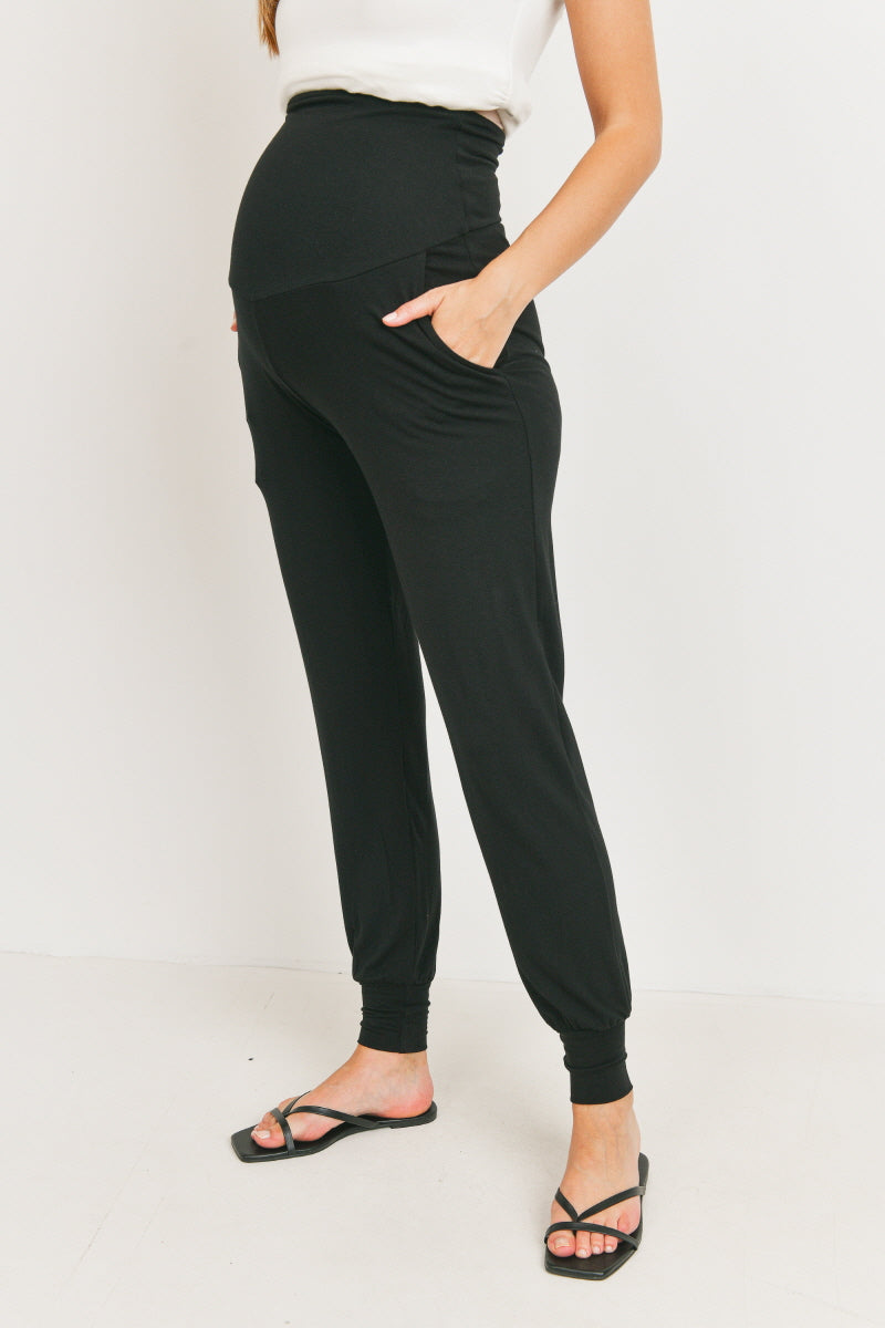 Full Panel Knit Jogger - Black