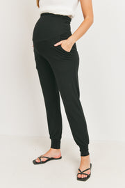 Full Panel Knit Jogger - Black