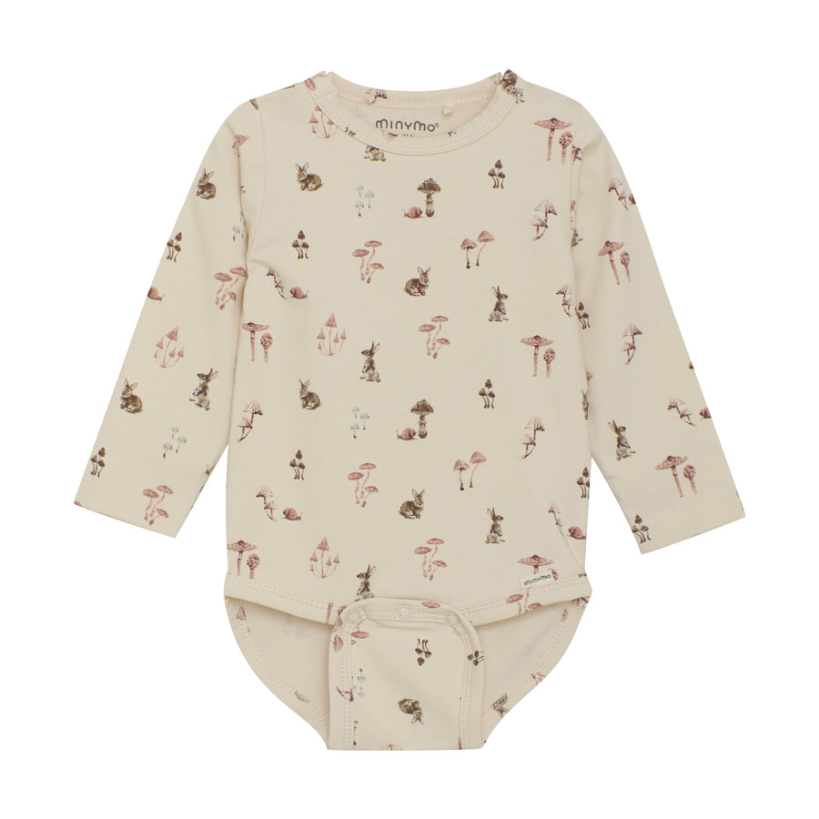 Long Sleeve Bodysuit - Bunny Woodland