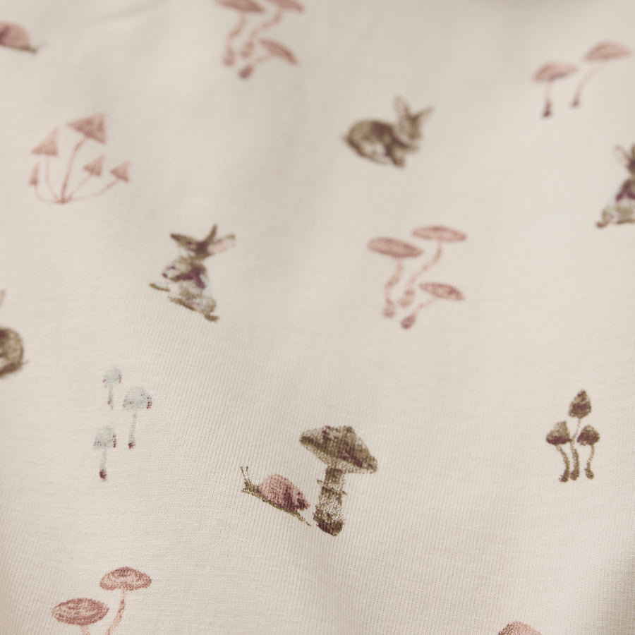 Long Sleeve Bodysuit - Bunny Woodland