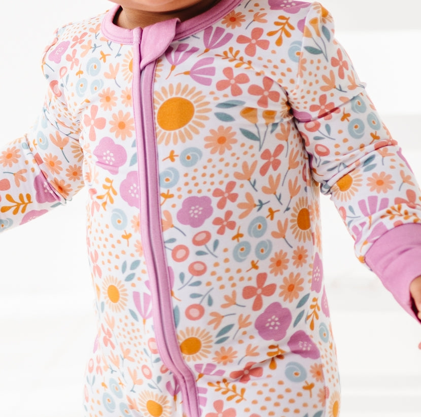 Bamboo Convertible Sleeper - Spring Floral Daisy