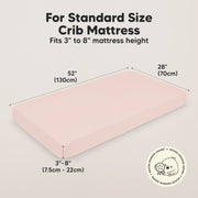 2 Pack Isla Fitted Crib Sheet - Cameo