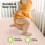 2 Pack Isla Fitted Crib Sheet - Cameo