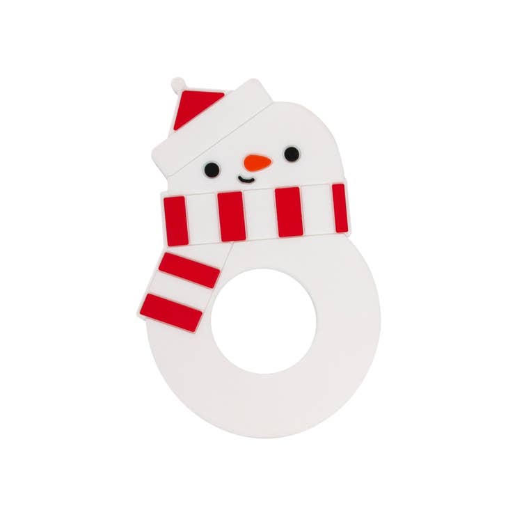 Silicone Christmas Teether - Holiday Snowman