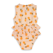 Short Baby Romper - Pineapple Ruffle