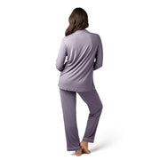 Clea Bamboo Long Sleeve Maternity & Nursing Pajama - Granite