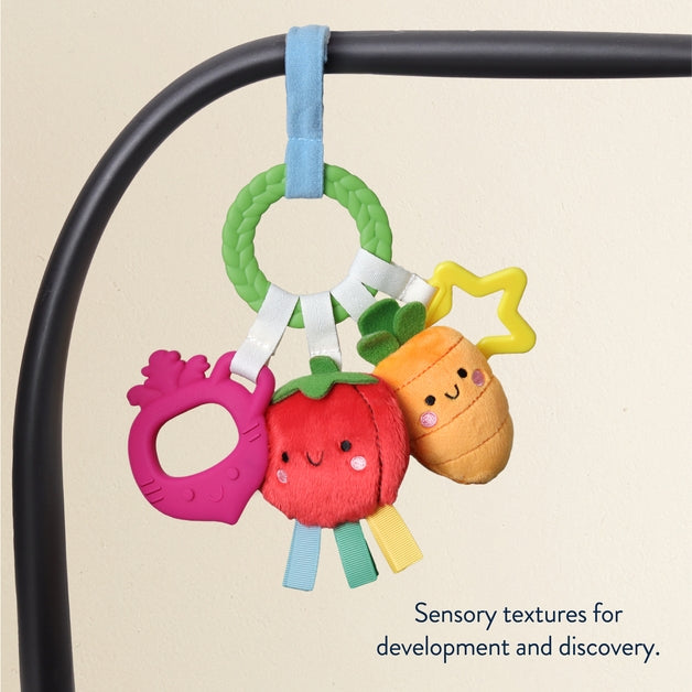 Bitzy Busy Ring™ Teething Activity Toy - Veggie