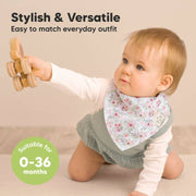 Organic Cotton Bandana Bibs - Flourish