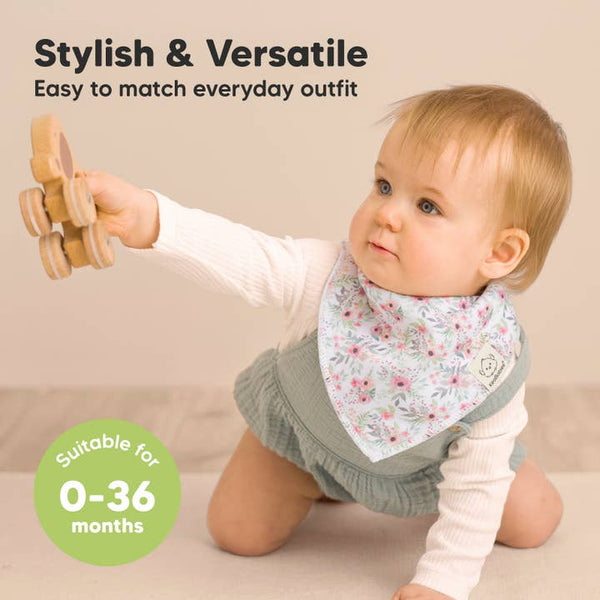 Organic Cotton Bandana Bibs - Flourish