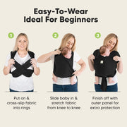 D-Lite Baby Wrap Carrier - Trendy Black