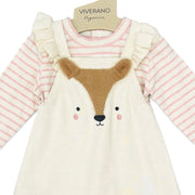 Furry Fox Jacquard Knit Baby Tunic Dress Set