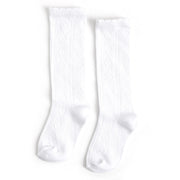 Scalloped Knee High Socks  - Various Colors and Sizes