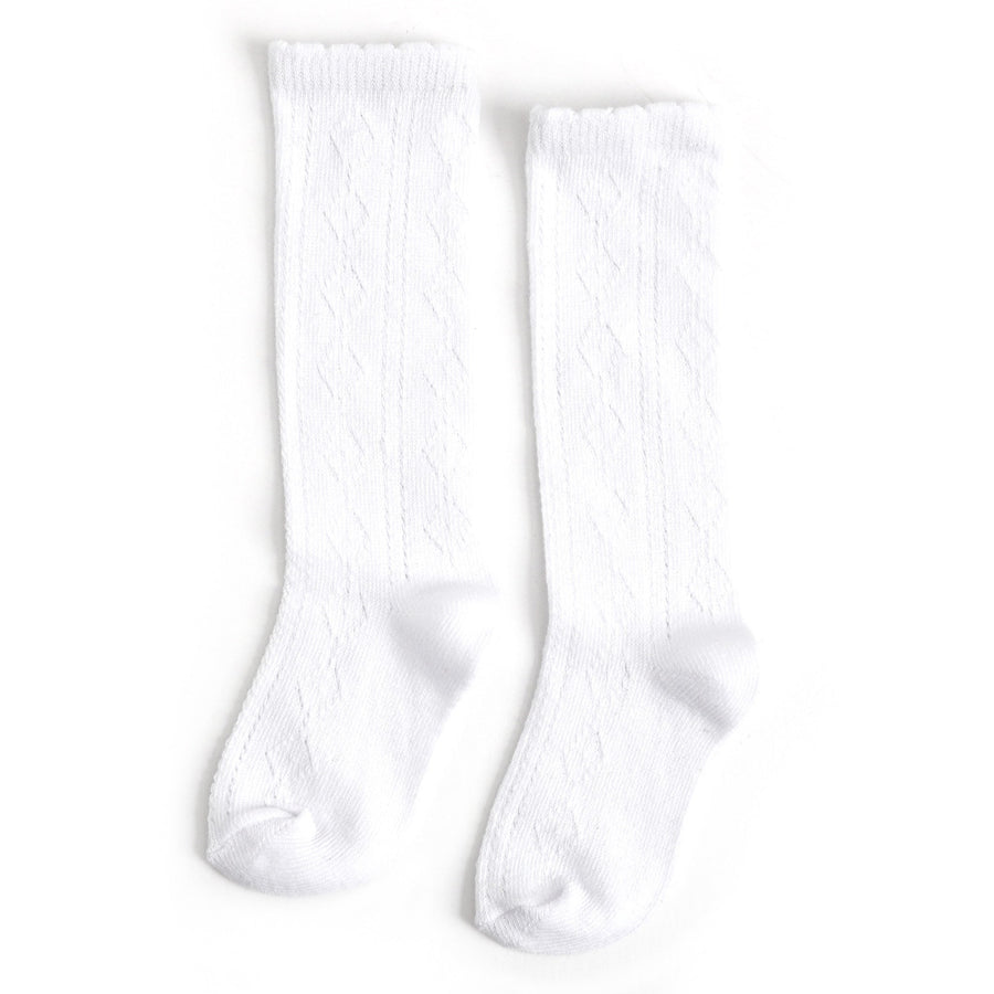 Scalloped Knee High Socks  - Various Colors and Sizes