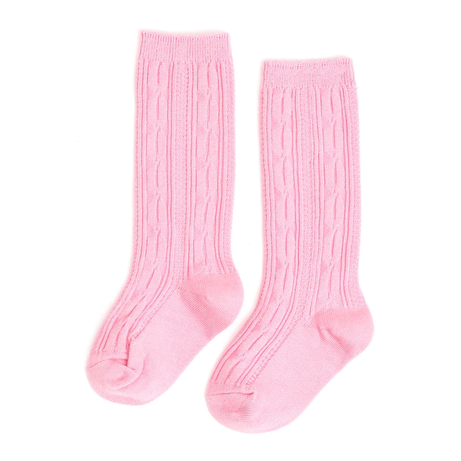 Cable Knit Knee High Socks - Various Colors and Sizes