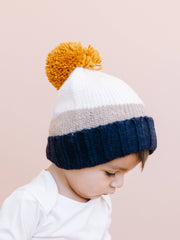 Knit Sunset Hat - Navy