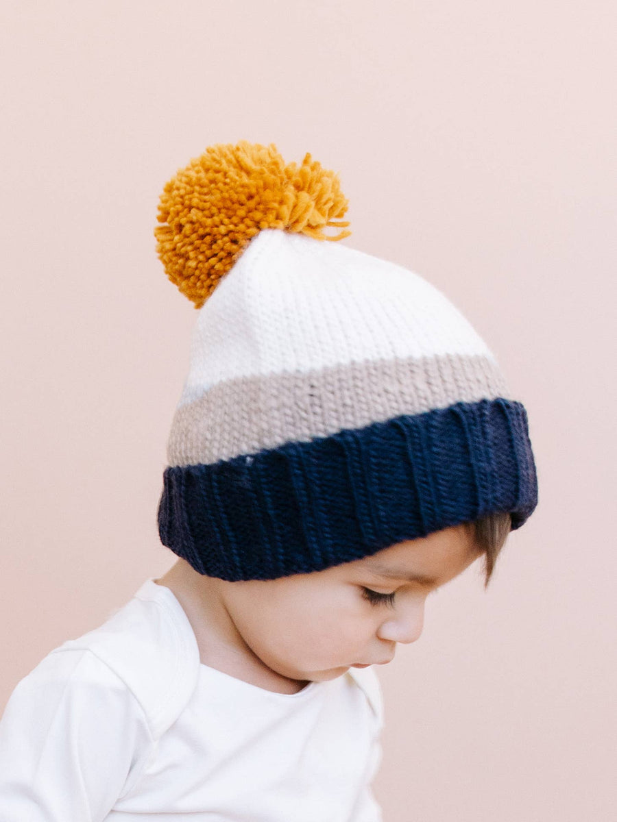 Knit Sunset Hat - Navy