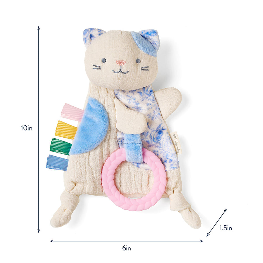 Bitzy Crinkle Sensory Toy with Teether - Kitty