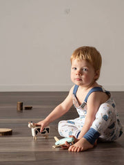 Grow With Me Dungarees - Toby Tortoise