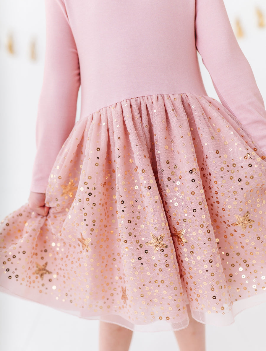 Bamboo + Tulle Holiday Twinkle Star Dress - Stella